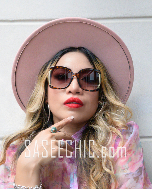 'Cove' Oversized Sunglasses (Leopard)