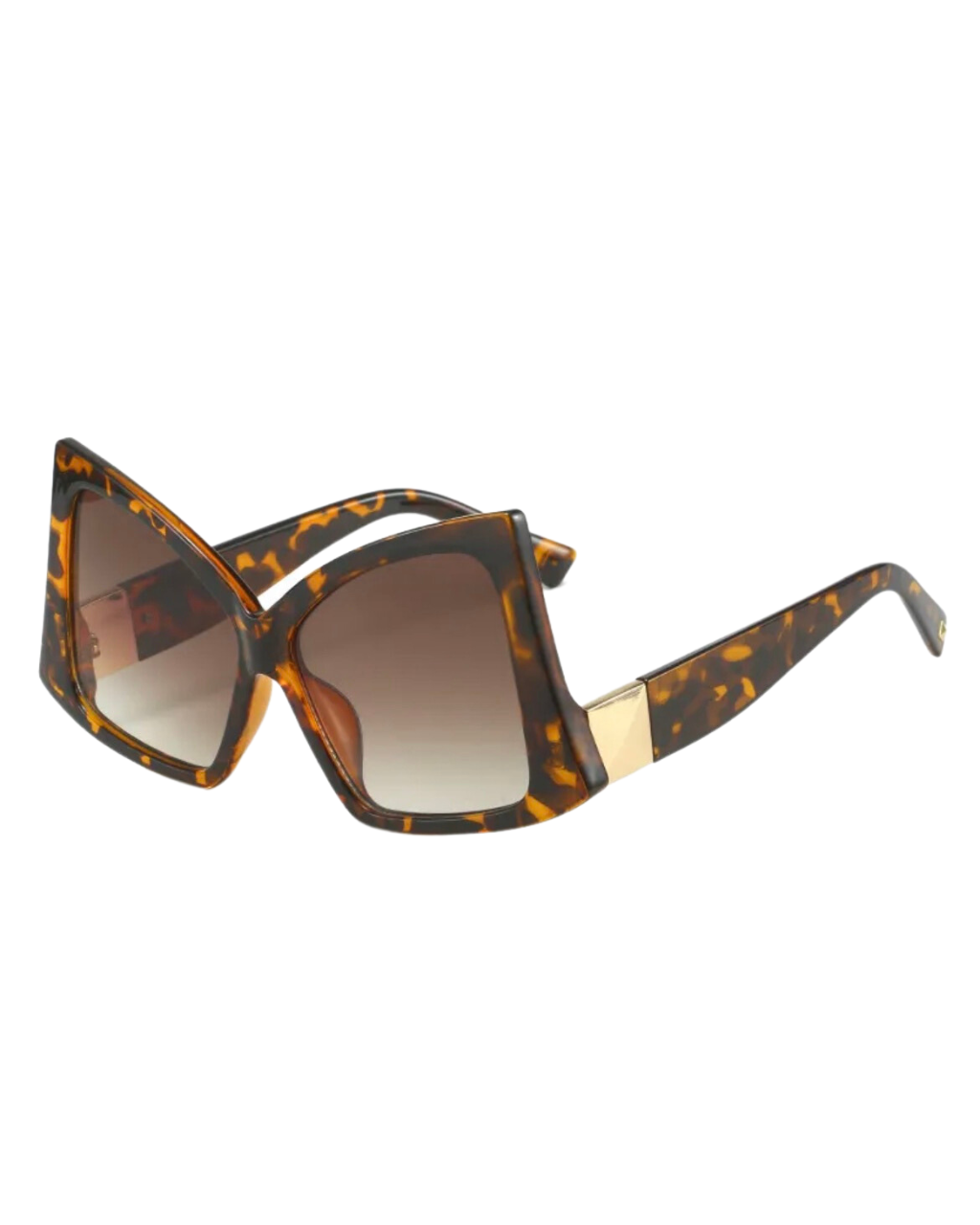 'Kerry' Oversized Sunglasses (Leopard)