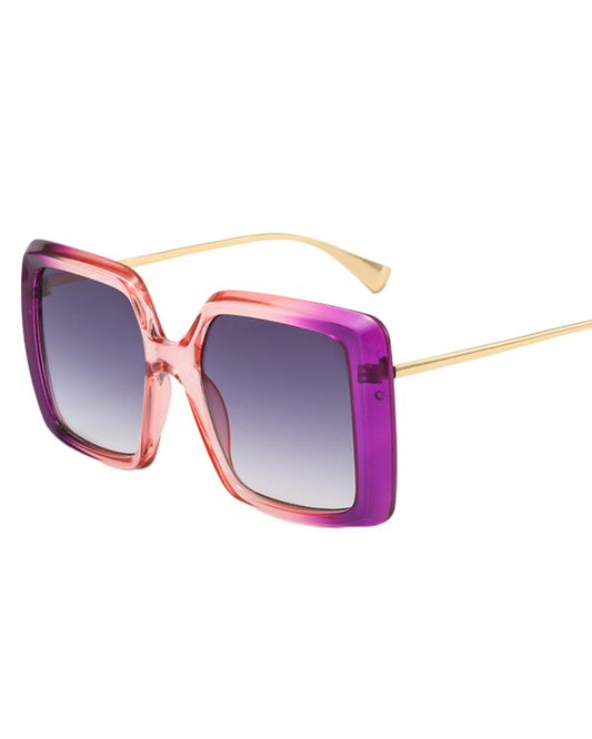 'Taylor' Square Sunnies (Purple/Pink)