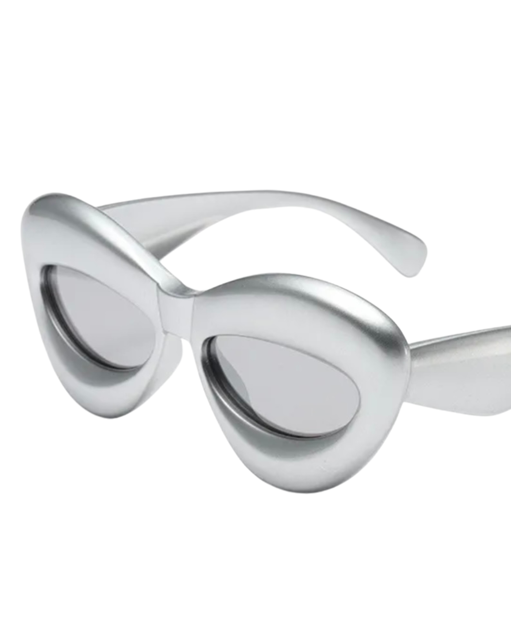 'True' Oval Sunglasses (Metallic Silver)